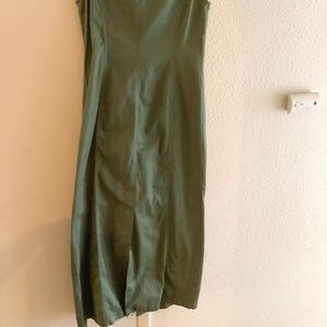 Olive green sleeveless dress